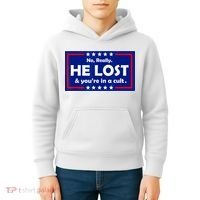 No Really He Lost & You're In A Cult Kids Hoodie thumb 4