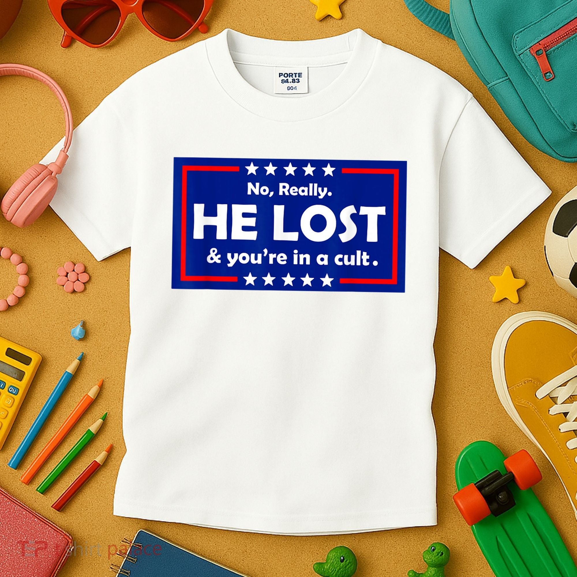 No Really He Lost & You're In A Cult Kids T-Shirt
