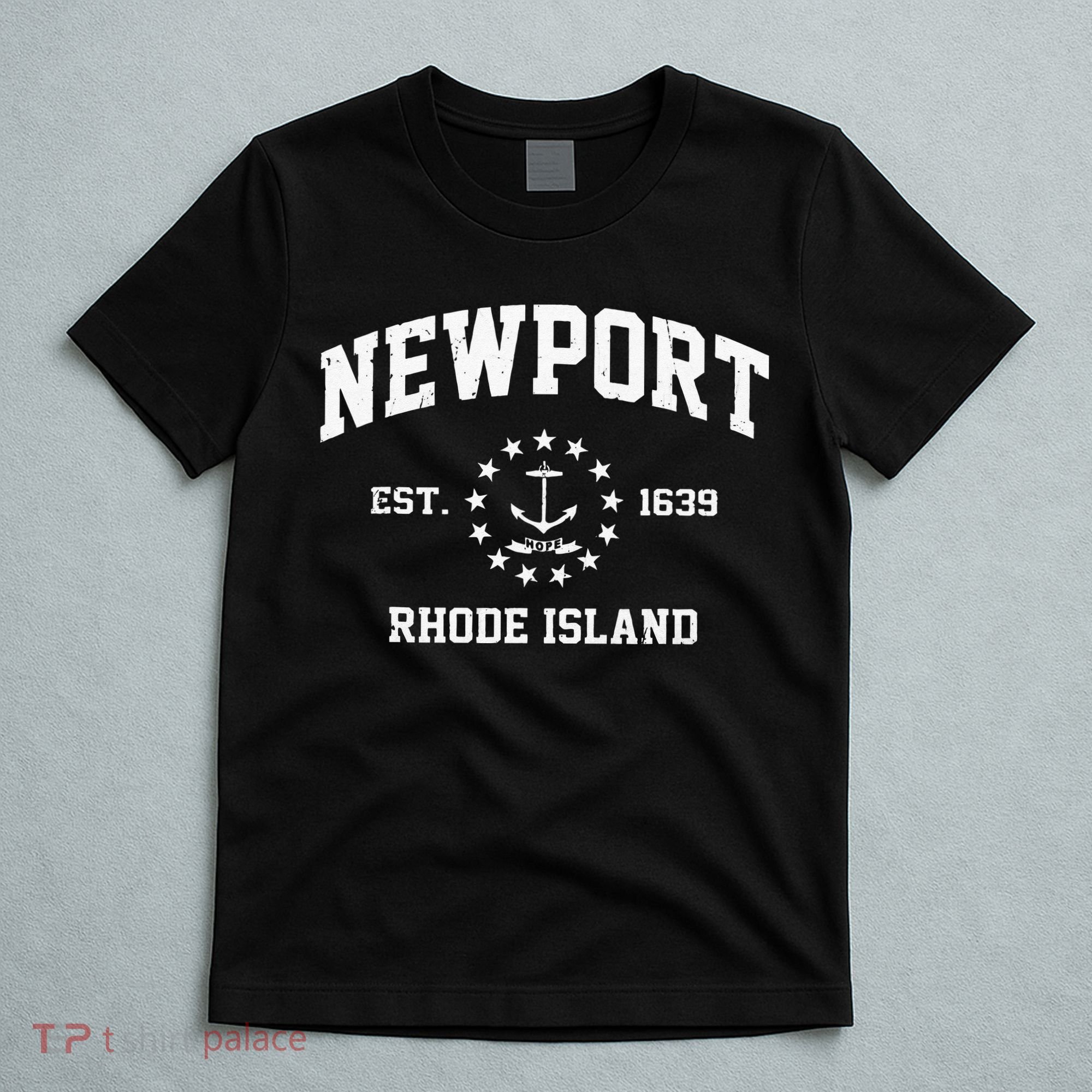 Newport Rhode Island RI Vintage State Athletic Style T-Shirt