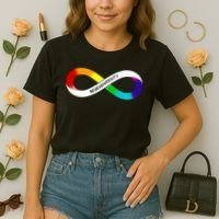 Neurodiversity Rainbow Infinity Symbol Comfort Colors Boxy T-Shirt thumb 2