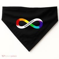 Neurodiversity Rainbow Infinity Symbol USA-Made Doggie Bandana thumb 0