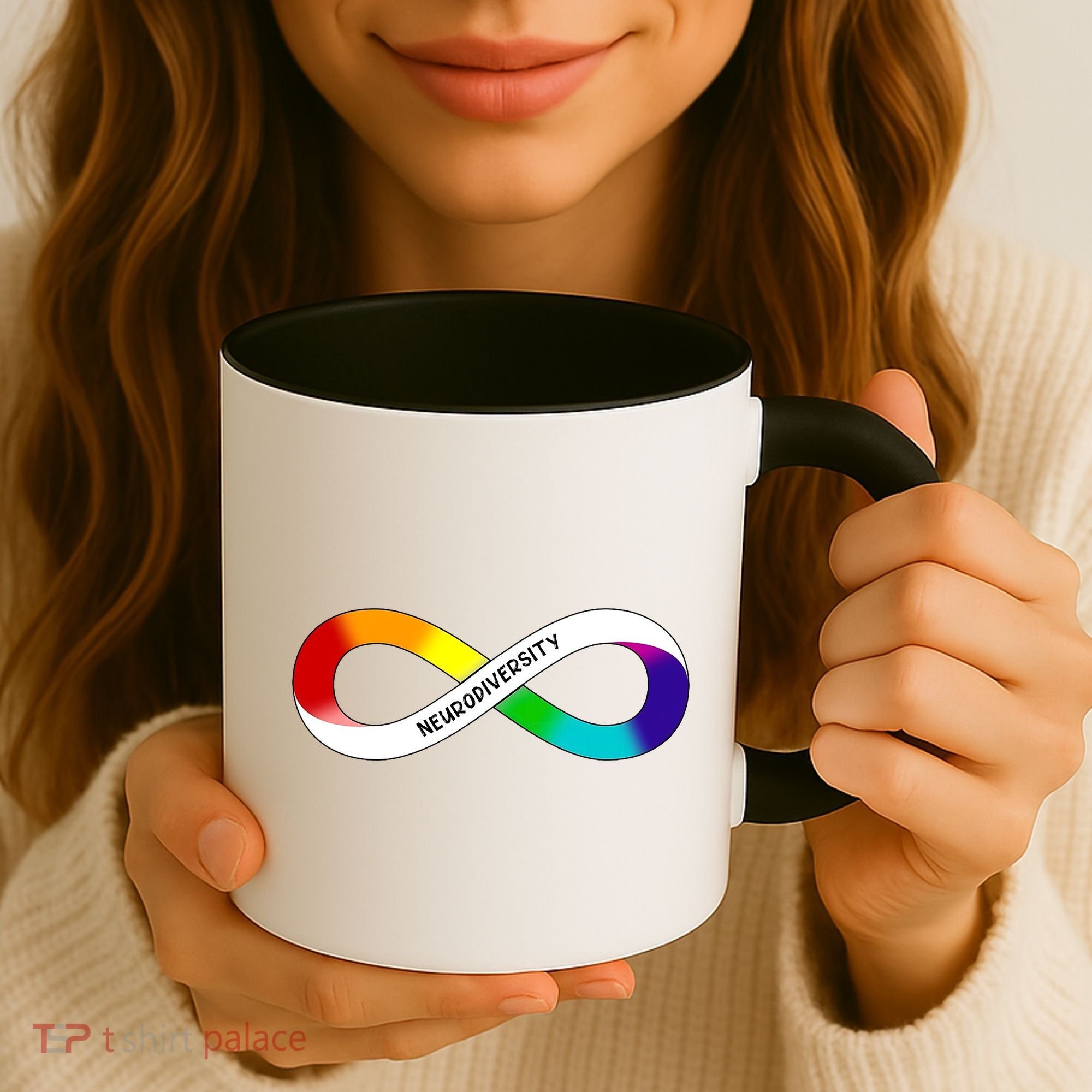 Neurodiversity Rainbow Infinity Symbol Coffee Mug