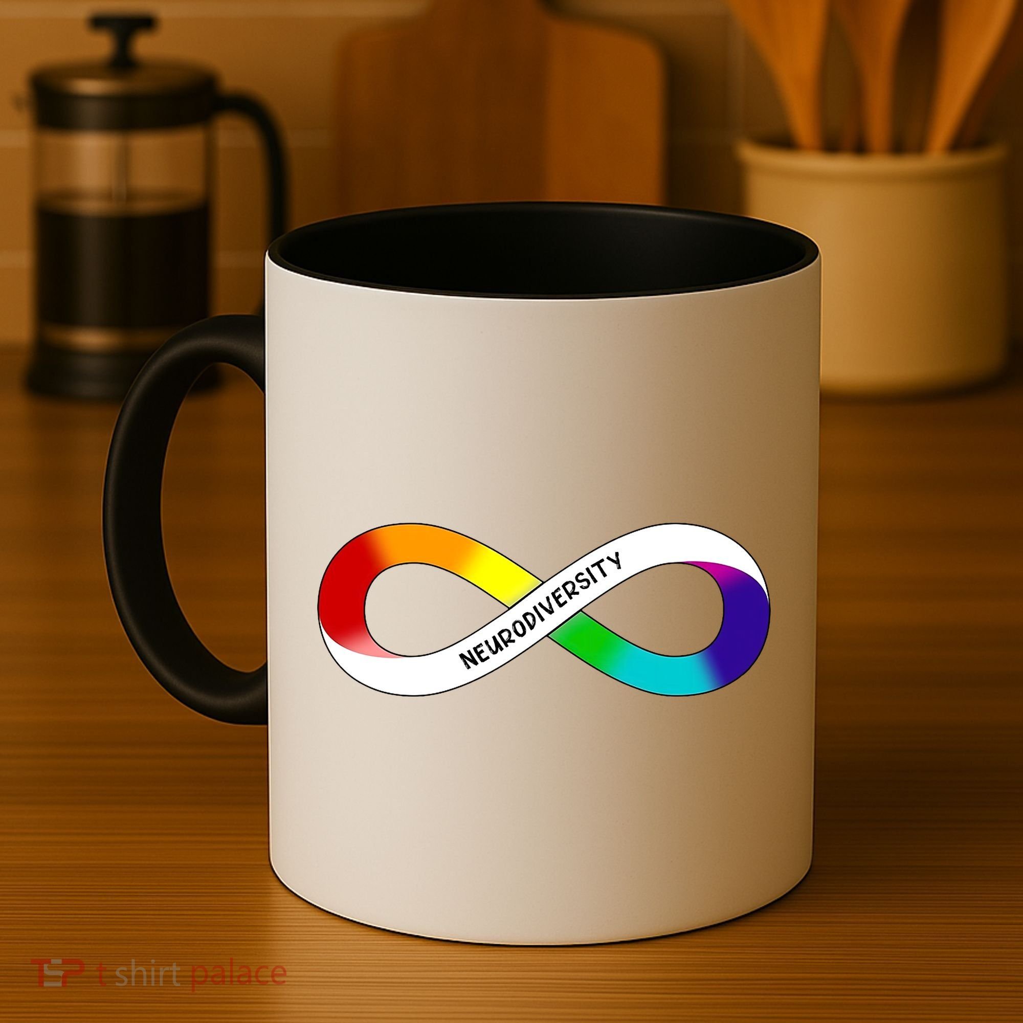 Neurodiversity Rainbow Infinity Symbol Coffee Mug