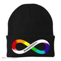 Neurodiversity Rainbow Infinity Symbol Beanie thumb 0