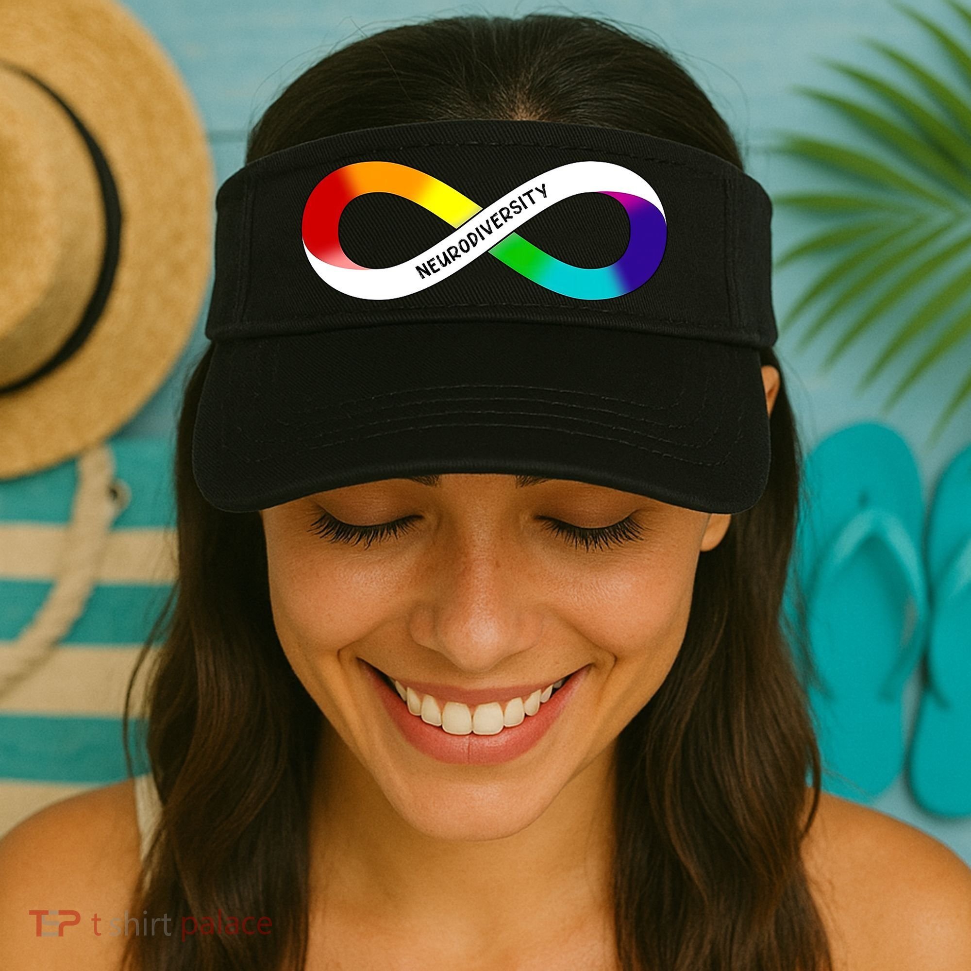 Neurodiversity Rainbow Infinity Symbol Visor