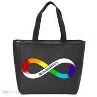 Neurodiversity Rainbow Infinity Symbol Tote Bag thumb 0