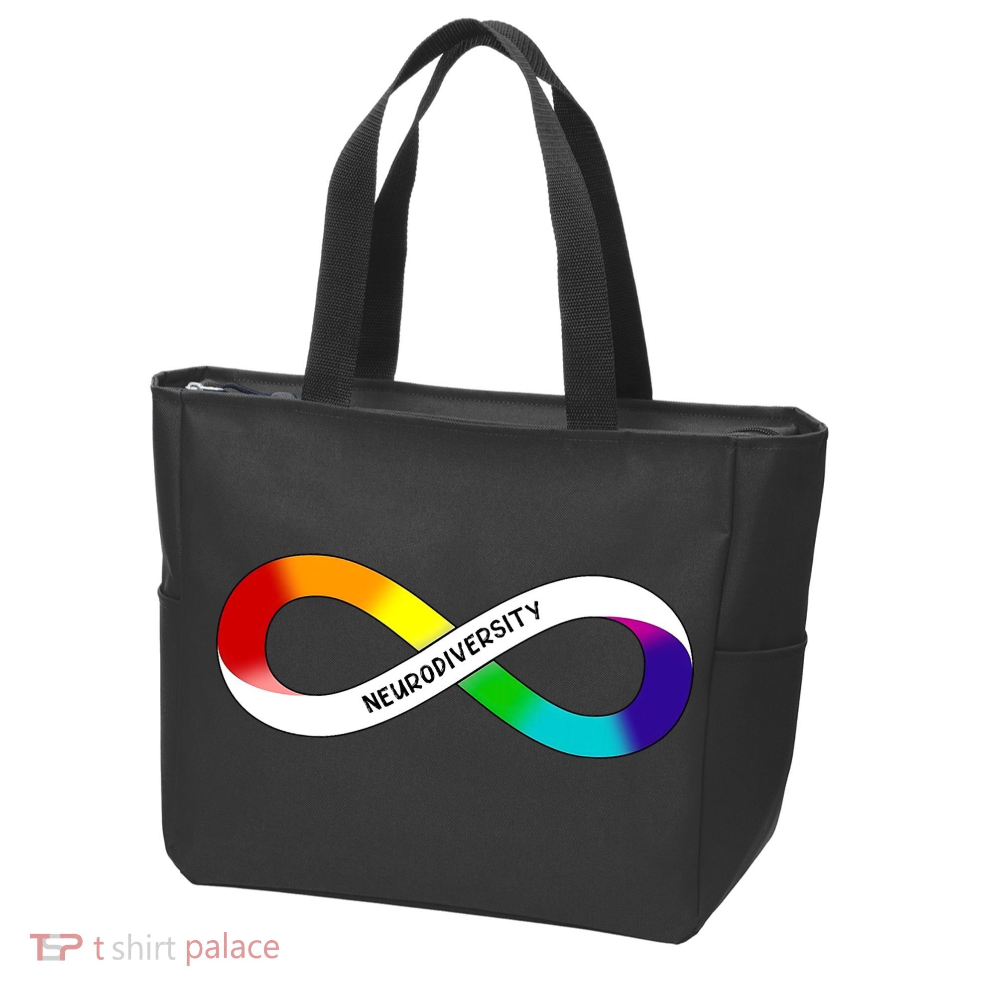 Neurodiversity Rainbow Infinity Symbol Tote Bag