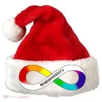 Neurodiversity Rainbow Infinity Symbol Santa Hat thumb 0