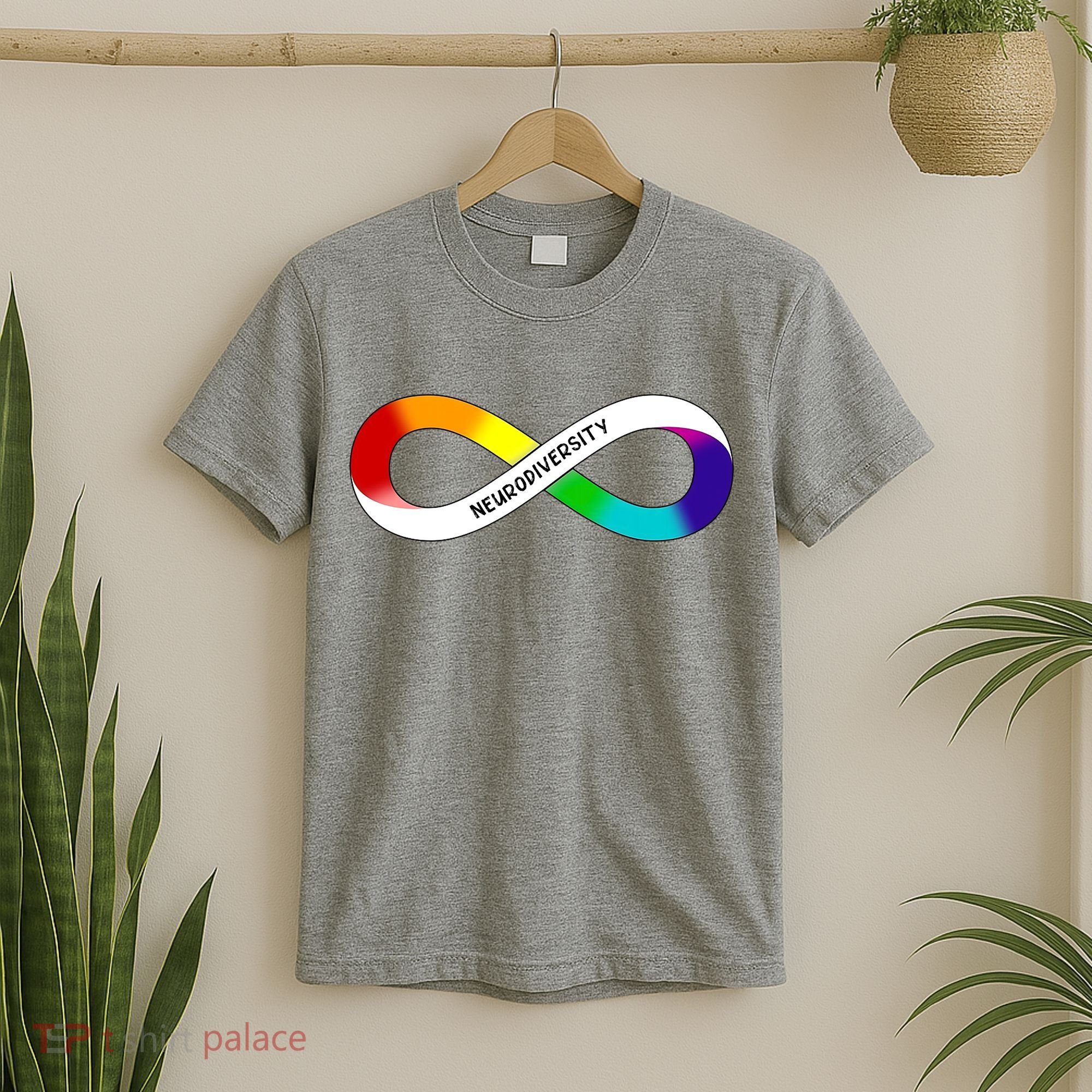 Neurodiversity Rainbow Infinity Symbol T-Shirt