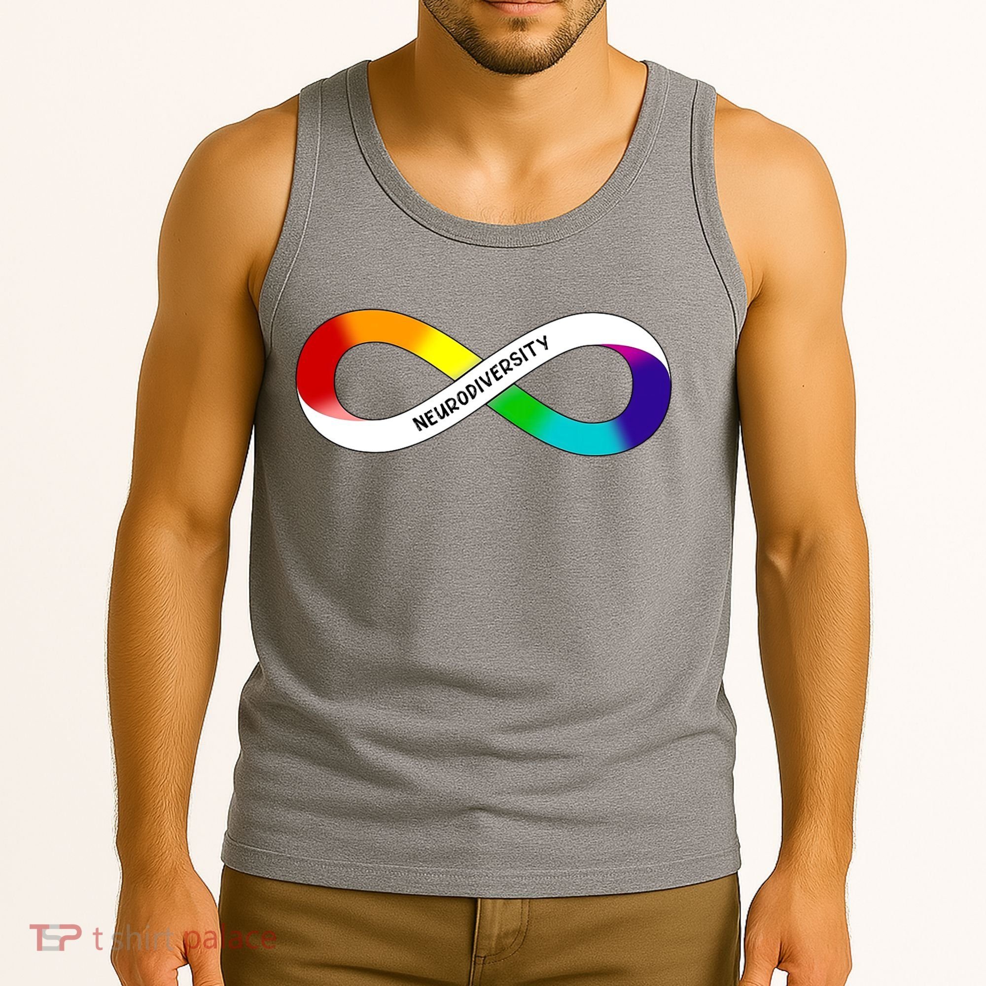 Neurodiversity Rainbow Infinity Symbol Tank Top