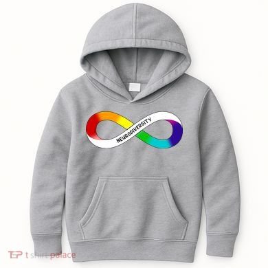 Neurodiversity Rainbow Infinity Symbol Kids Hoodie