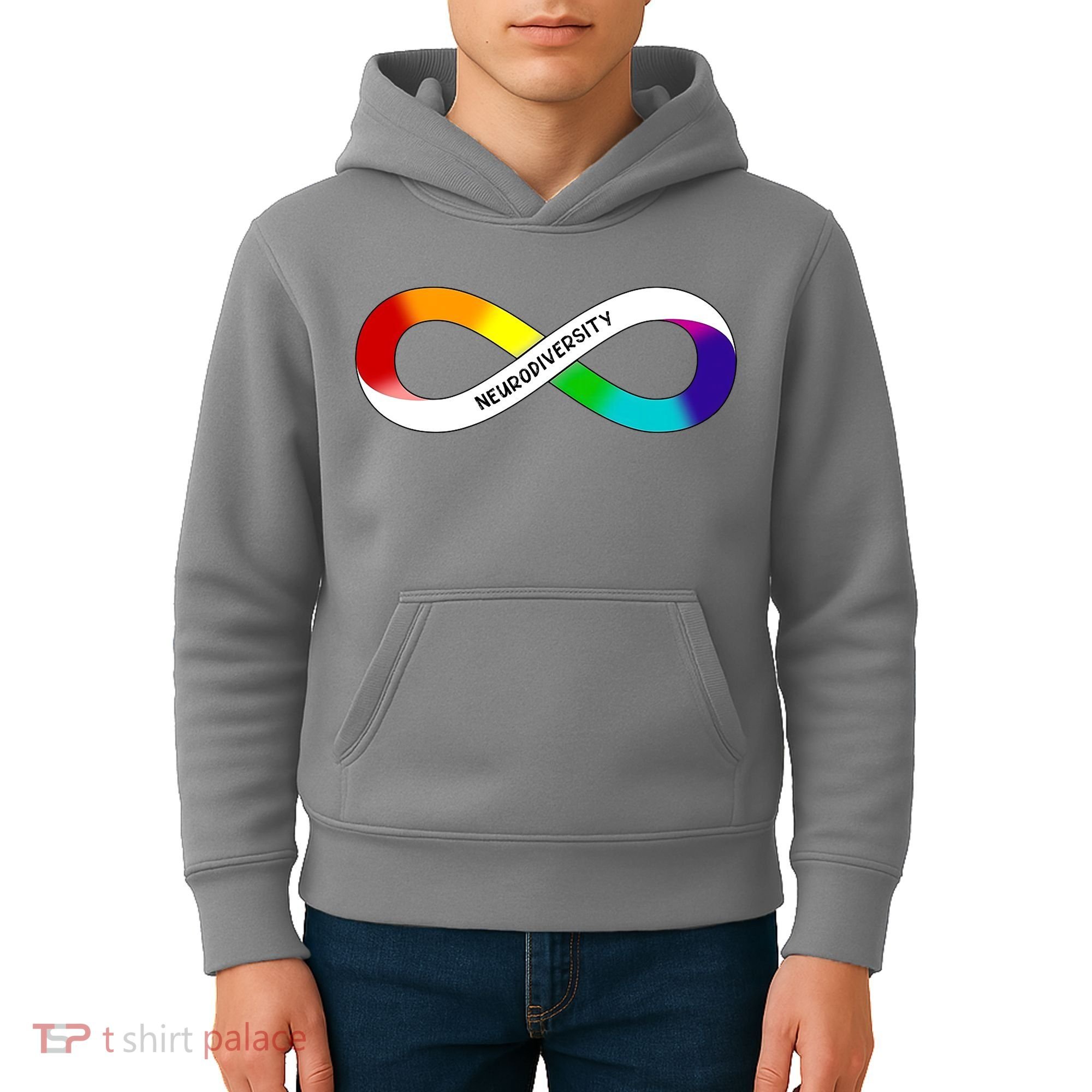 Neurodiversity Rainbow Infinity Symbol Kids Hoodie