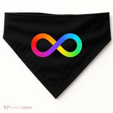 Neurodiversity Rainbow Infinity Autism USA-Made Doggie Bandana