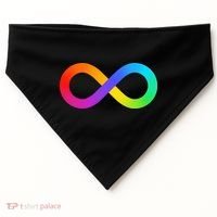 Neurodiversity Rainbow Infinity Autism USA-Made Doggie Bandana thumb 0