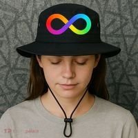 Neurodiversity Rainbow Infinity Autism Bucket Hat thumb 3