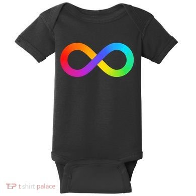 Neurodiversity Rainbow Infinity Autism Baby Bodysuit