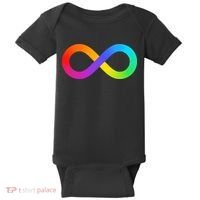 Neurodiversity Rainbow Infinity Autism Baby Bodysuit thumb 0