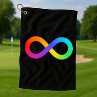 Neurodiversity Rainbow Infinity Autism Golf Towel thumb 1