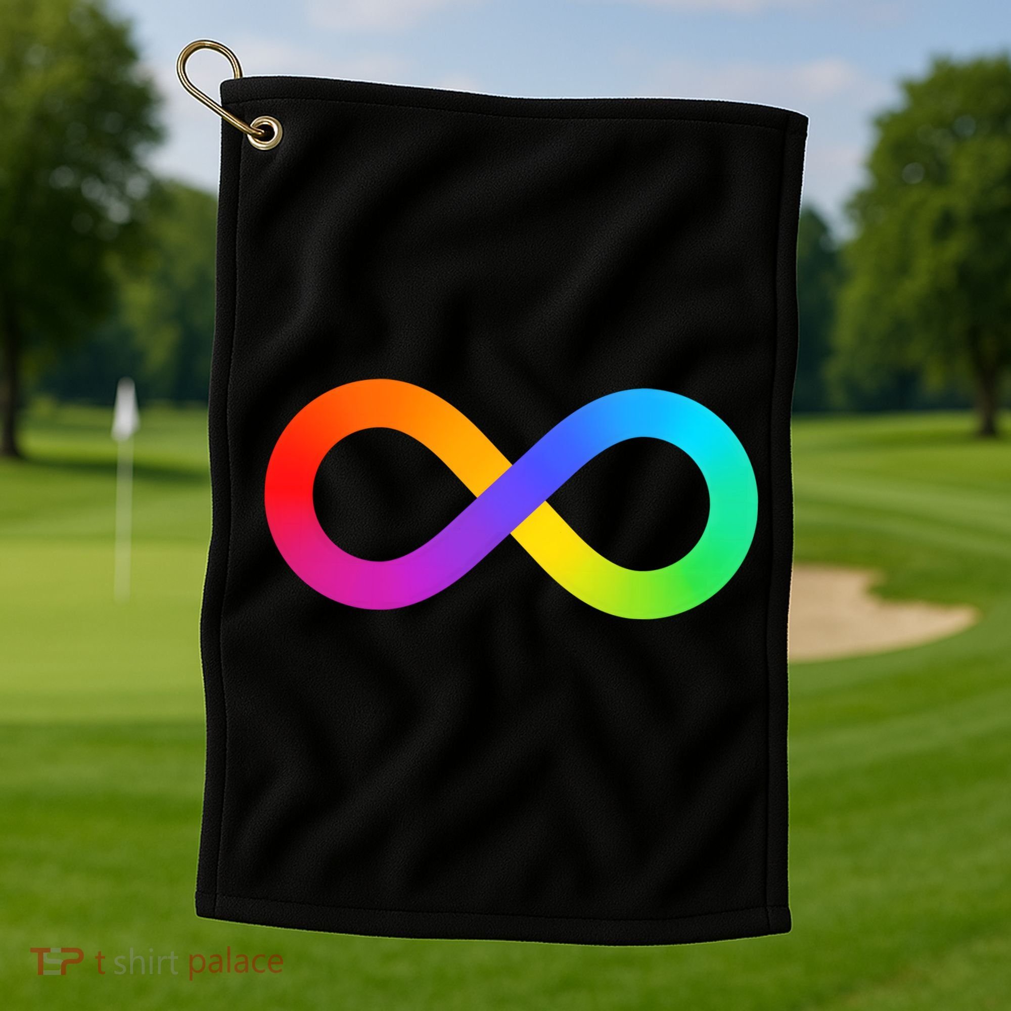 Neurodiversity Rainbow Infinity Autism Golf Towel