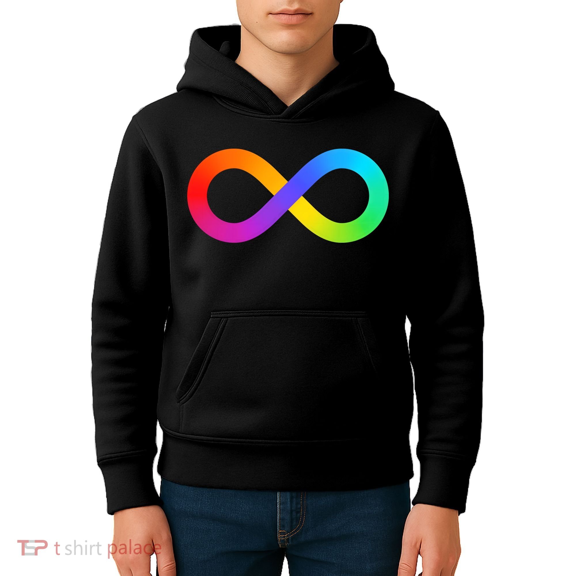 Neurodiversity Rainbow Infinity Autism Kids Hoodie