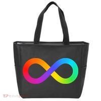 Neurodiversity Rainbow Infinity Autism Tote Bag thumb 0
