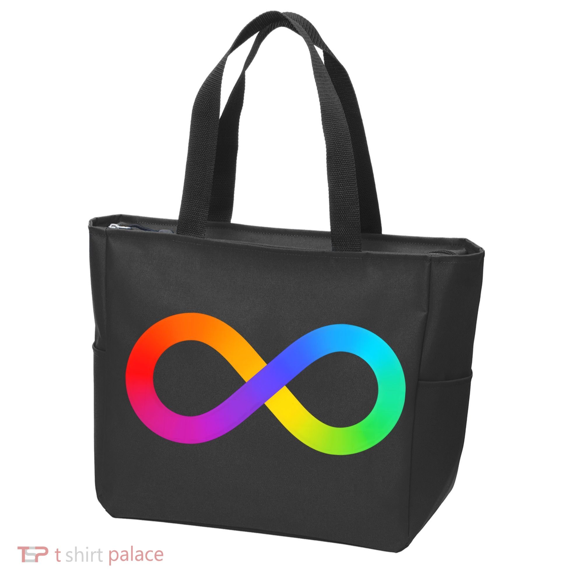 Neurodiversity Rainbow Infinity Autism Tote Bag