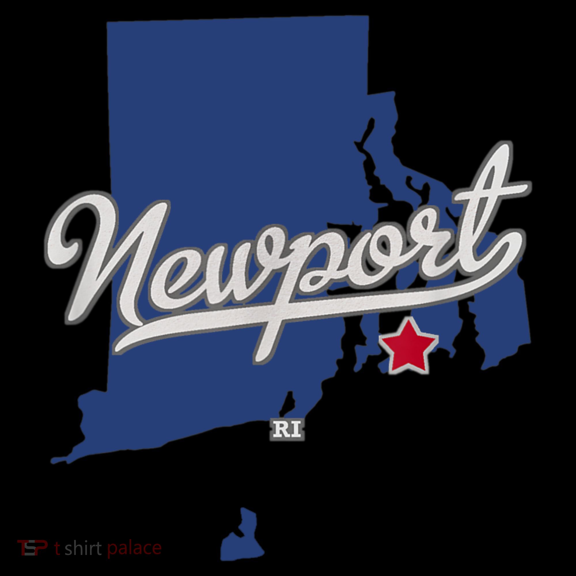 Newport Rhode Island RI Map Women's Hoodie