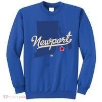 Newport Rhode Island RI Map Sweatshirt thumb 0