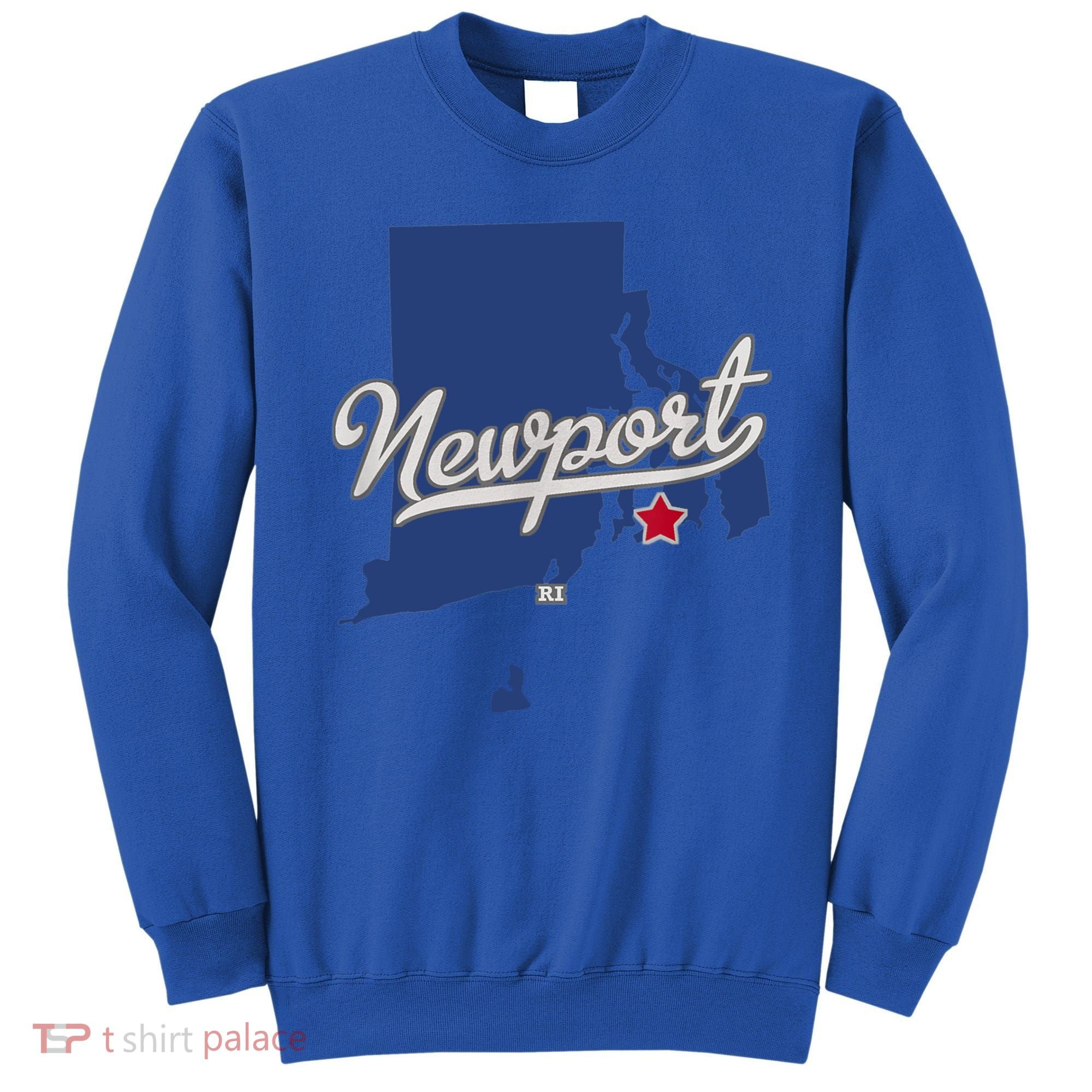 Newport Rhode Island RI Map Sweatshirt
