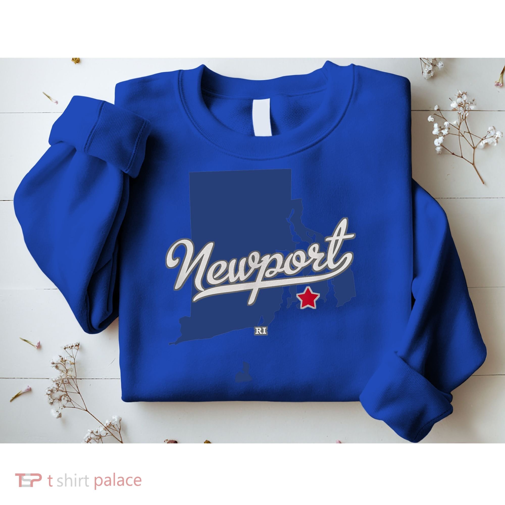 Newport Rhode Island RI Map Sweatshirt