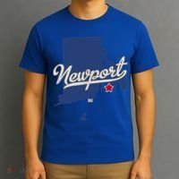 Newport Rhode Island RI Map T-Shirt thumb 3