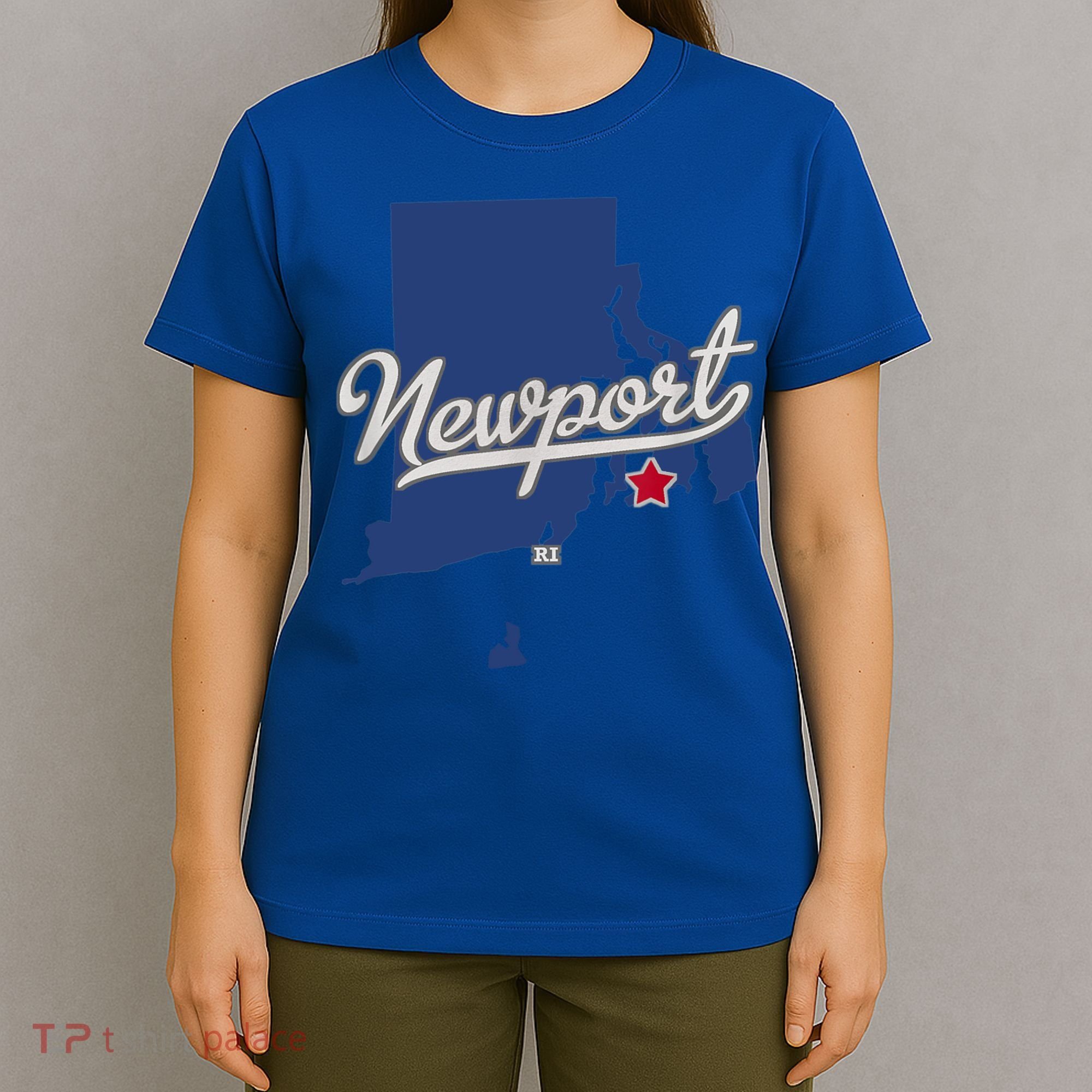 Newport Rhode Island RI Map T-Shirt