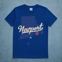 Newport Rhode Island RI Map T-Shirt thumb 5