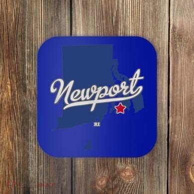 Newport Rhode Island RI Map Coaster
