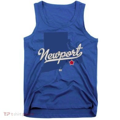 Newport Rhode Island RI Map Tank Top