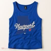 Newport Rhode Island RI Map Tank Top thumb 2