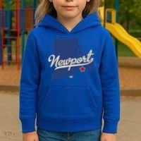 Newport Rhode Island RI Map Kids Hoodie thumb 3