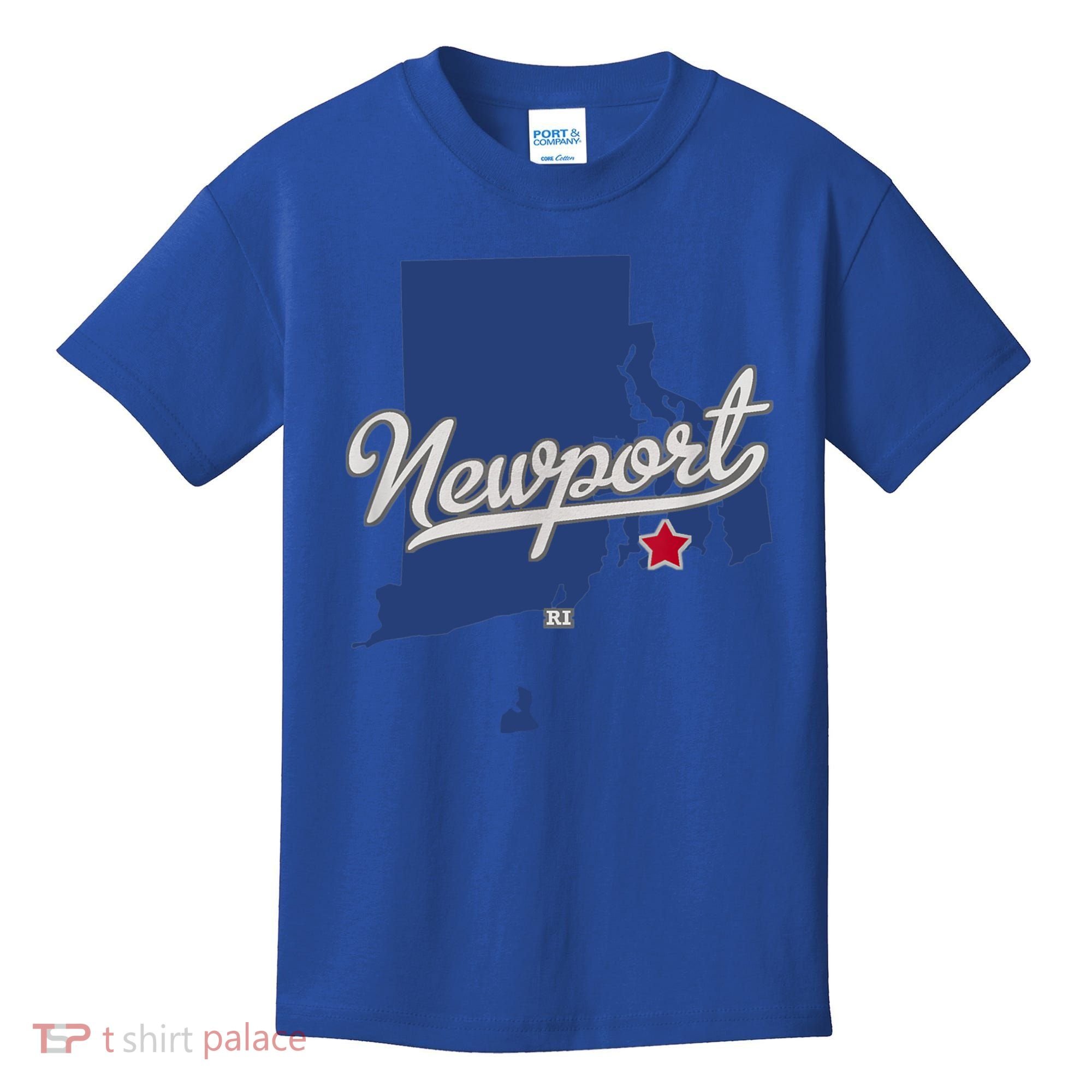 Newport Rhode Island RI Map Kids T-Shirt
