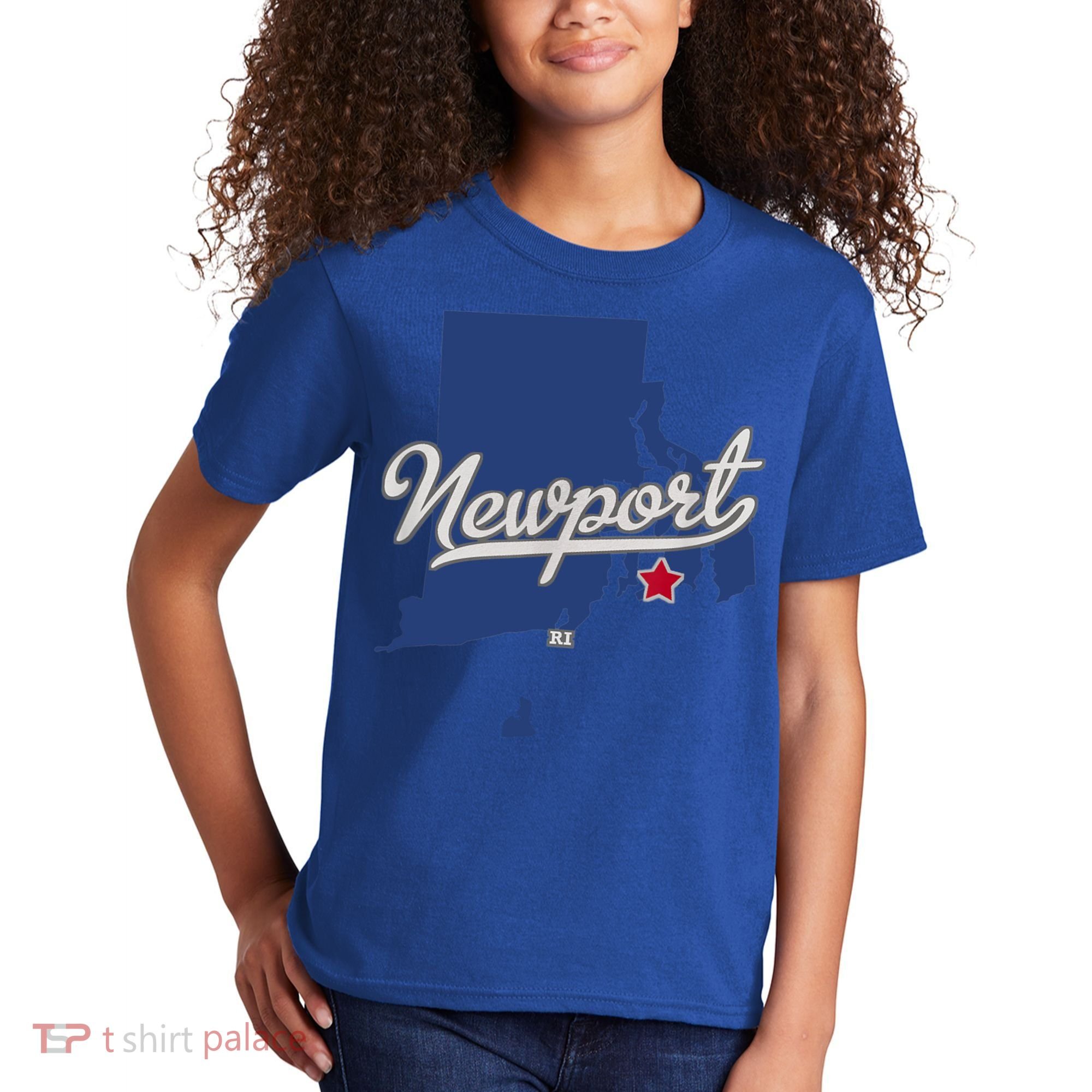 Newport Rhode Island RI Map Kids T-Shirt