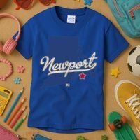 Newport Rhode Island RI Map Kids T-Shirt thumb 3