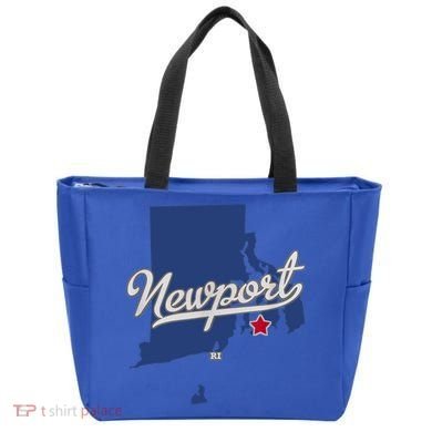 Newport Rhode Island RI Map Tote Bag