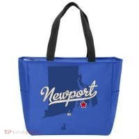 Newport Rhode Island RI Map Tote Bag thumb 0