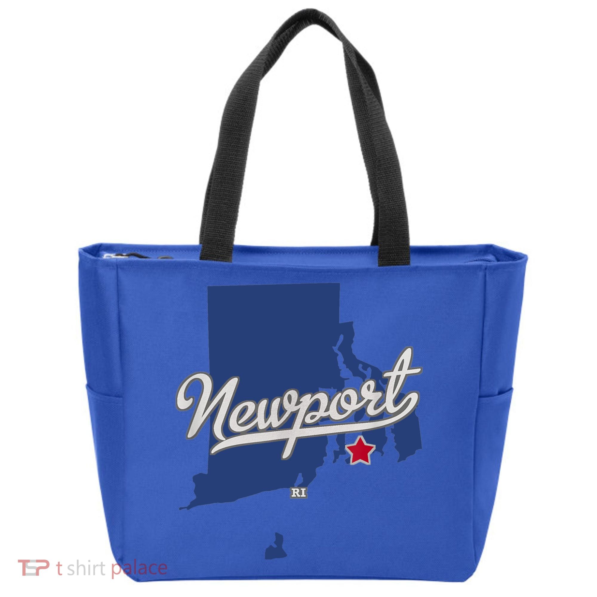 Newport Rhode Island RI Map Tote Bag