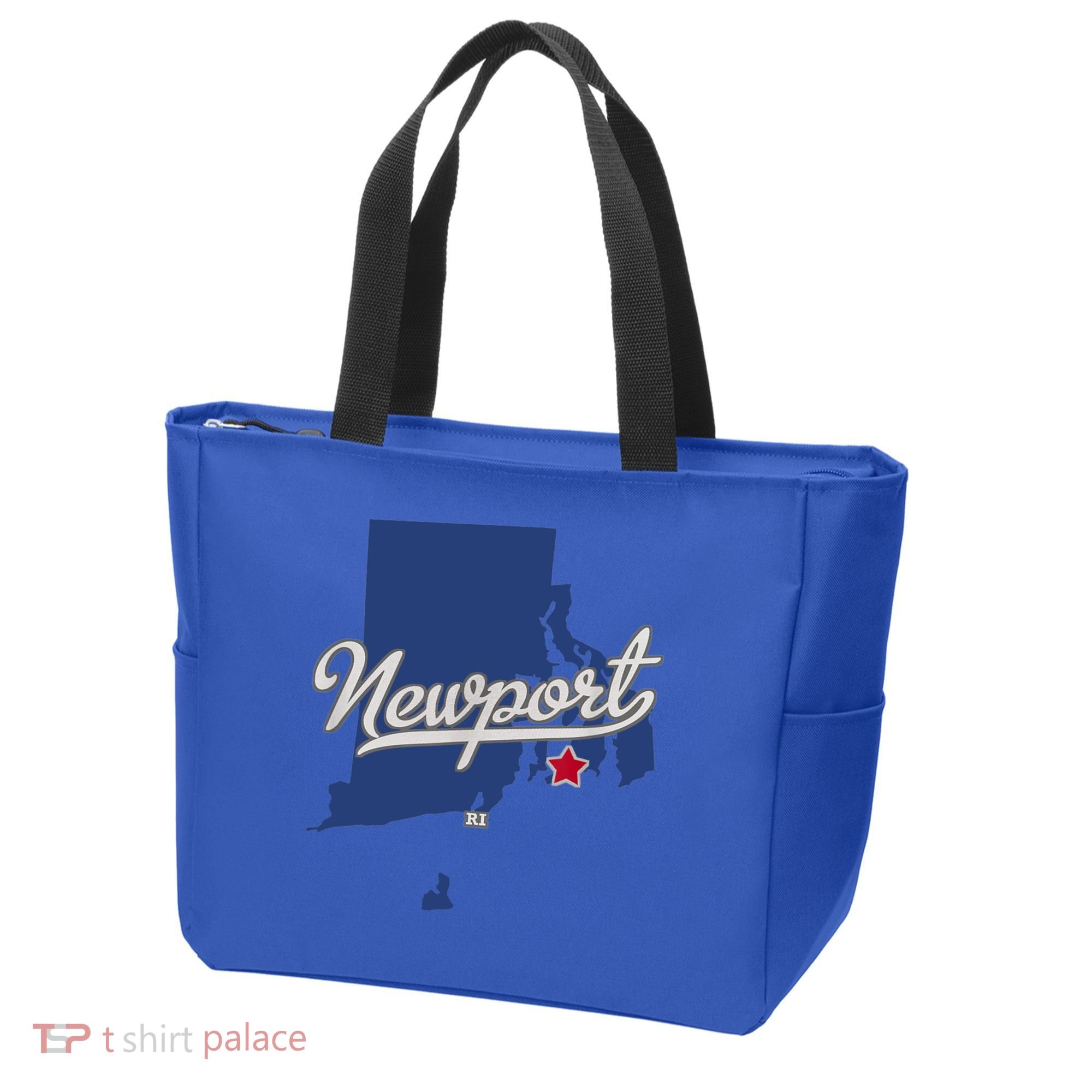 Newport Rhode Island RI Map Tote Bag