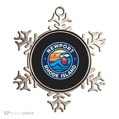 Newport Rhode Island Ri Vintage Nautical Waves Design Ornament