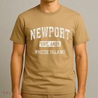 Newport Rhode Island Ri Vintage Established T-Shirt thumb 3