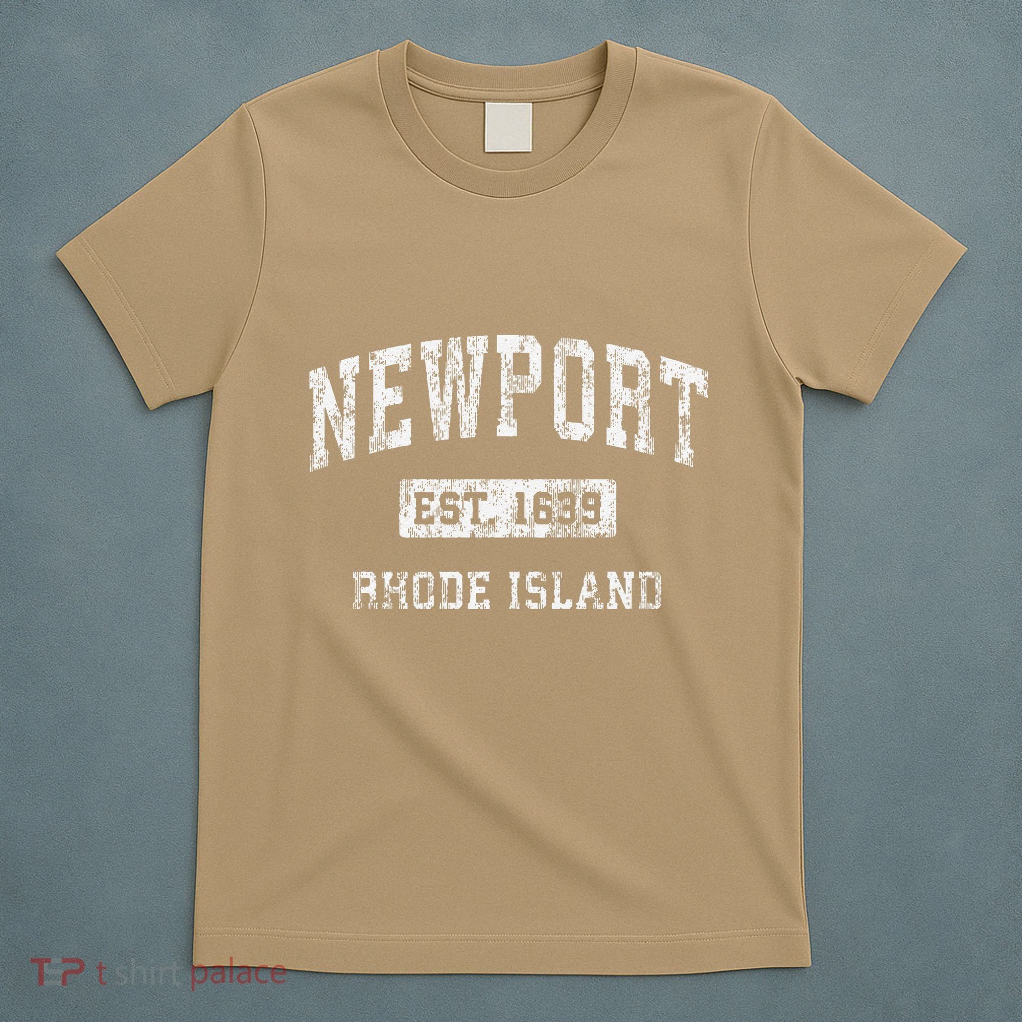 Newport Rhode Island Ri Vintage Established T-Shirt