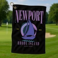 Newport Rhode Island Saling Golf Towel thumb 1