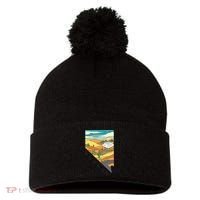 Nevada Retro Las Vegas Pom Pom 12in Knit Beanie thumb 0