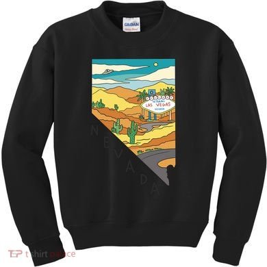 Nevada Retro Las Vegas Kids Sweatshirt